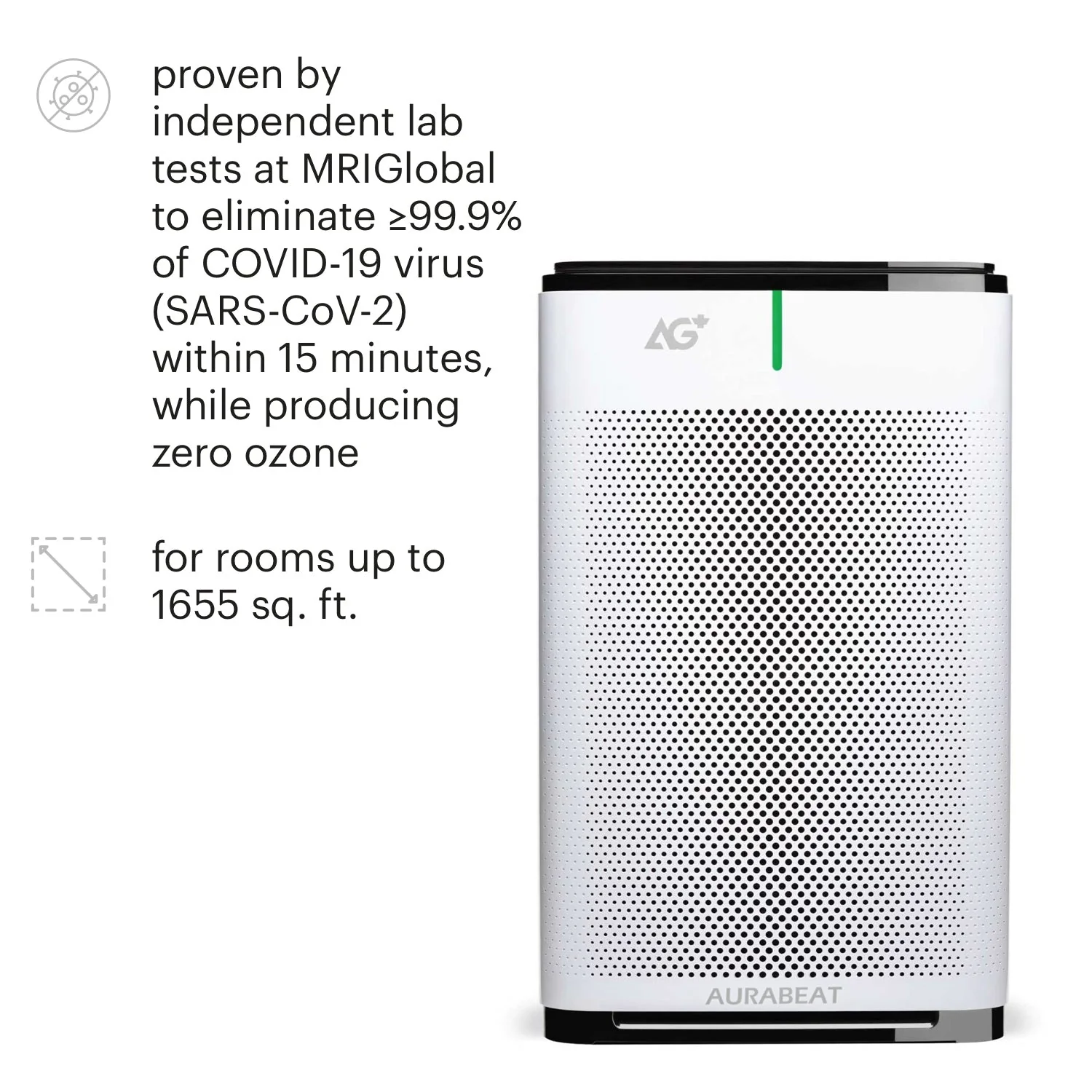 Brondell Pro Sanitizing Air Purifier by Aurabeat - White - Image 5