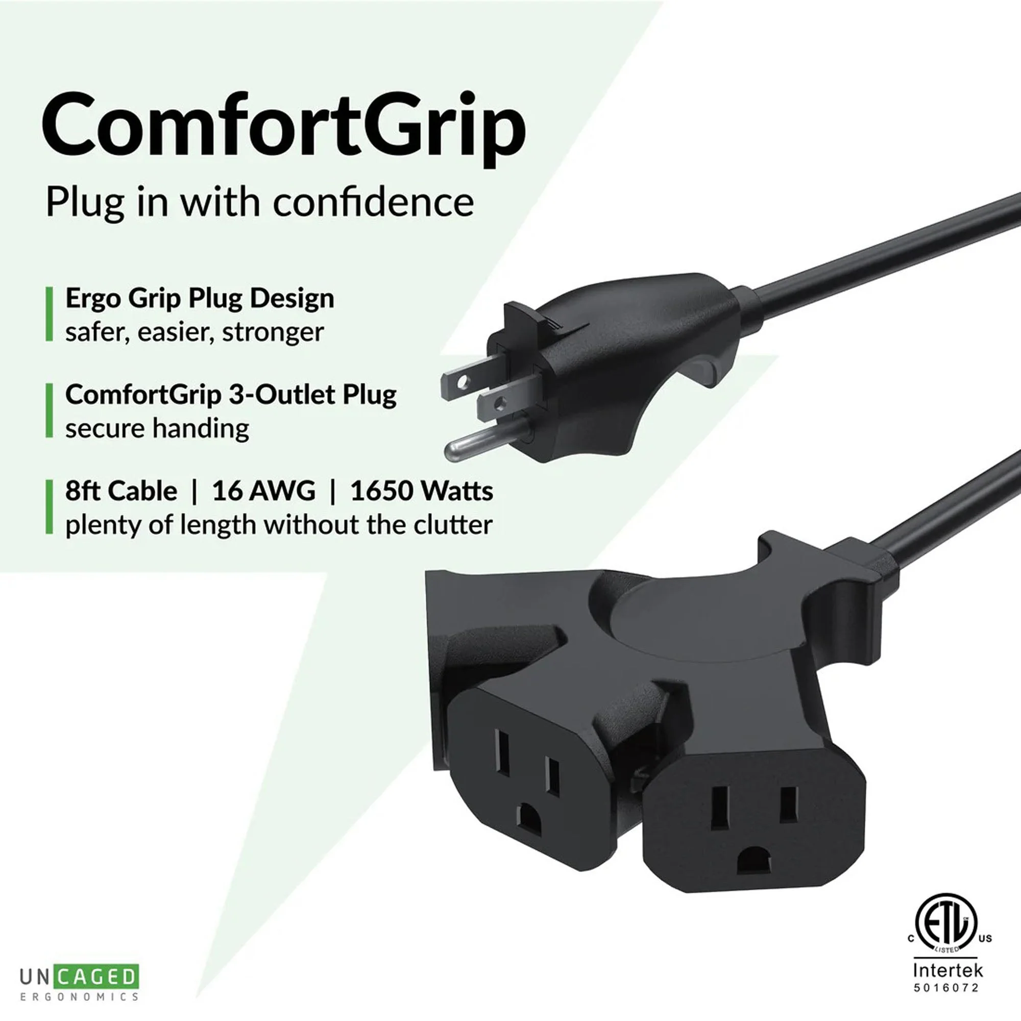 Comfort Grip Extension Cord | 2-Pack - Image 3