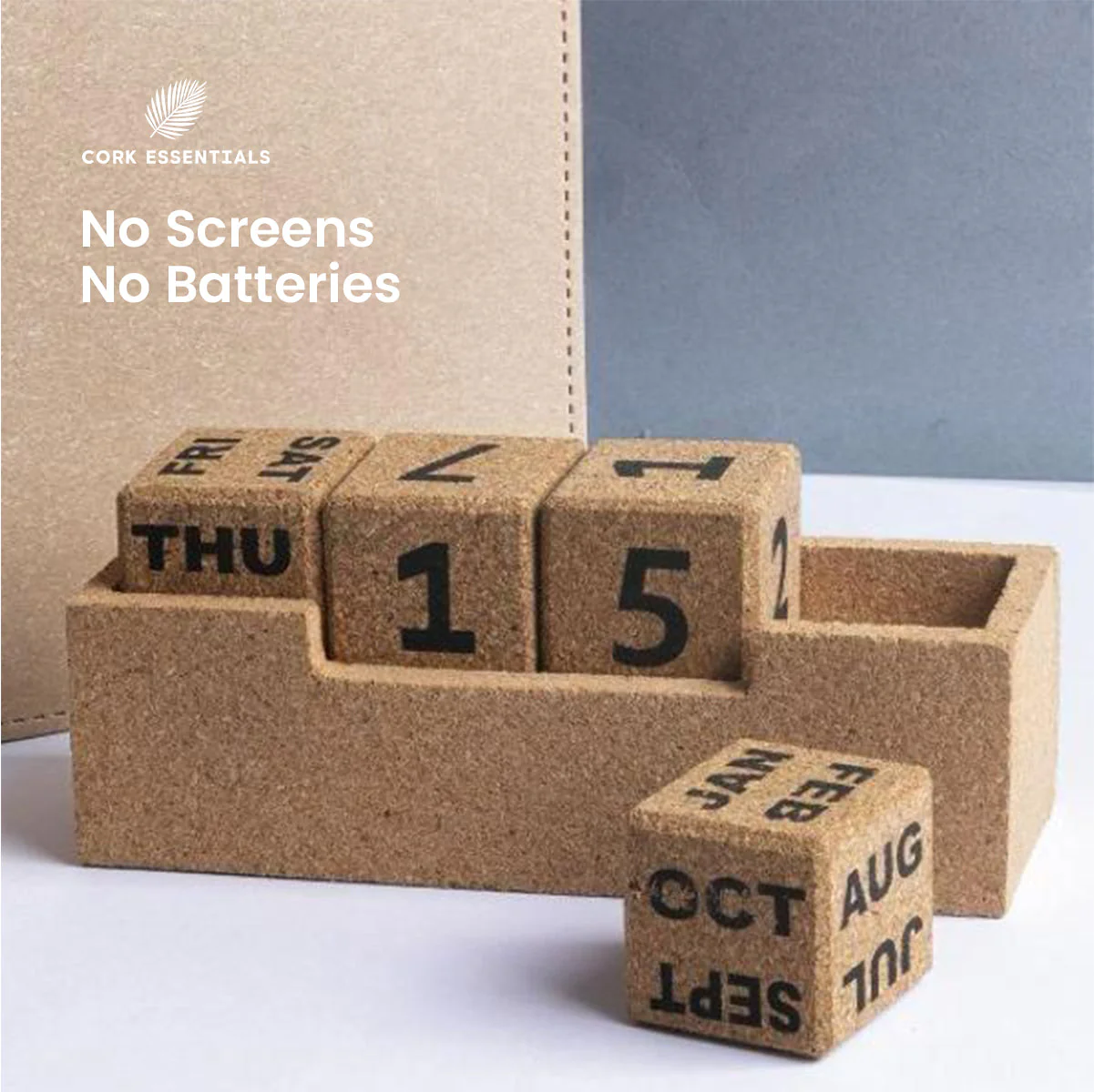 Cork Desk Calendar Small - Image 2