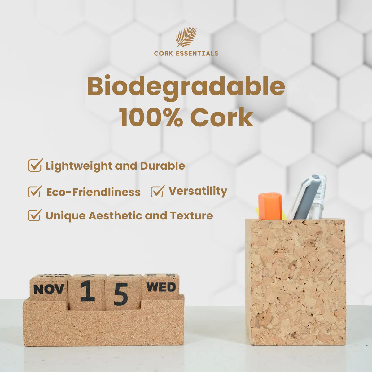 Cork Desk Calendar Small - Image 5