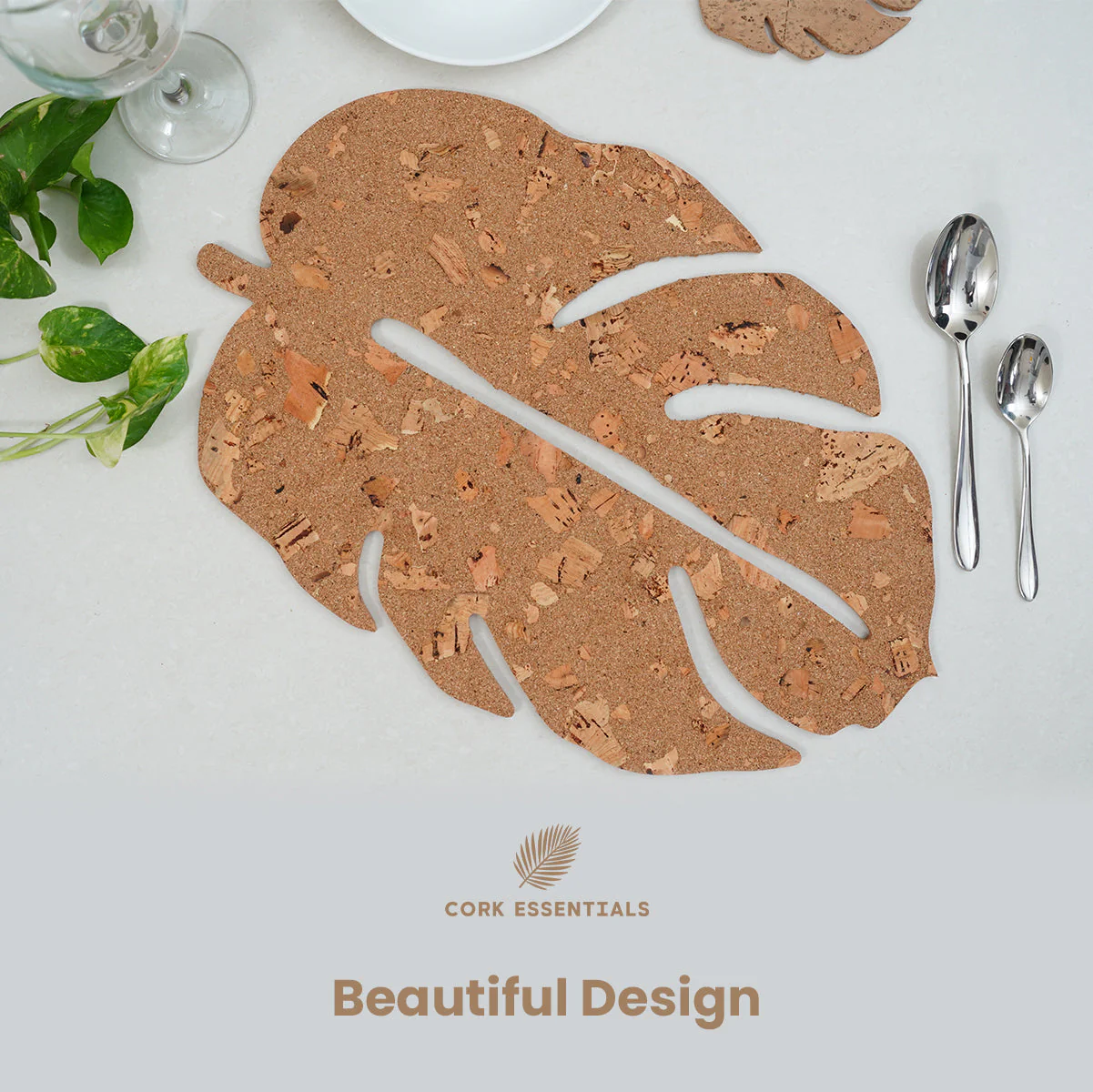 Cork Leaf Placemat Set of 4 - Image 4