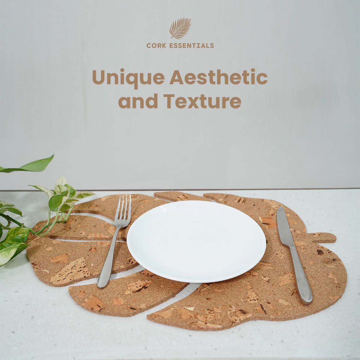Cork Leaf Placemat Set of 4 - Image 6
