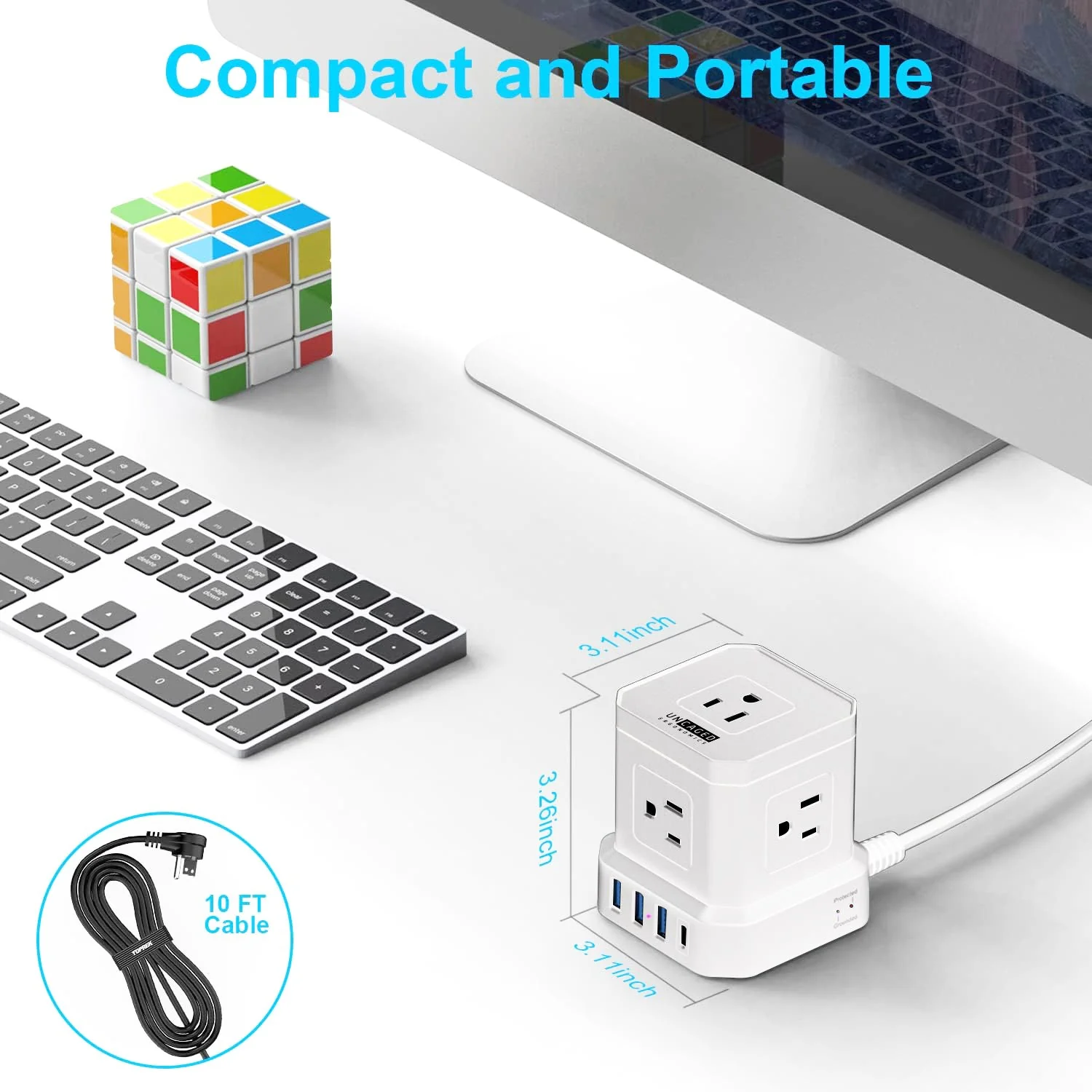Cube Power Strip 10ft | 2-Pack - Image 10