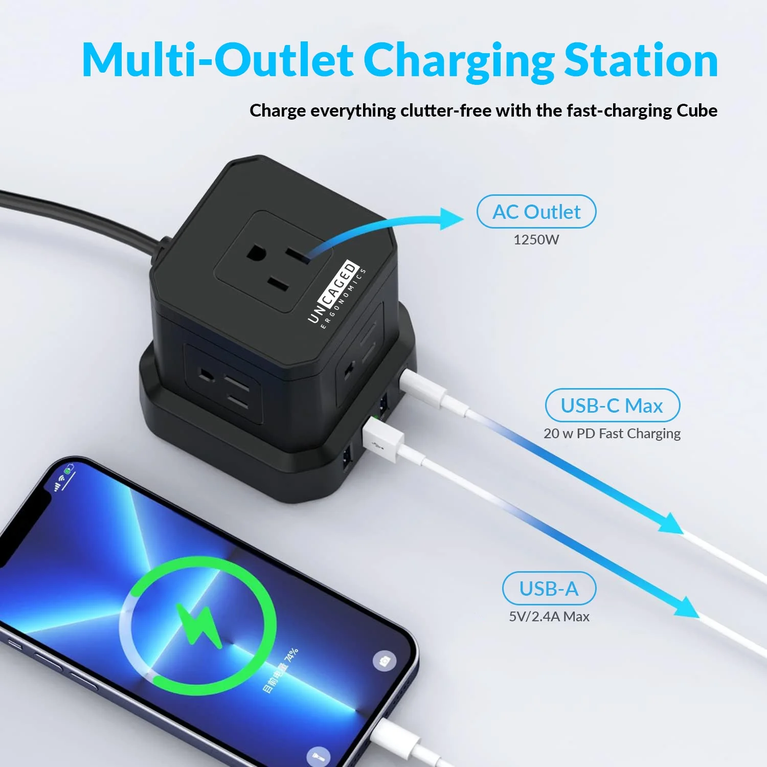 Cube Power Strip 10ft | 2-Pack - Image 3
