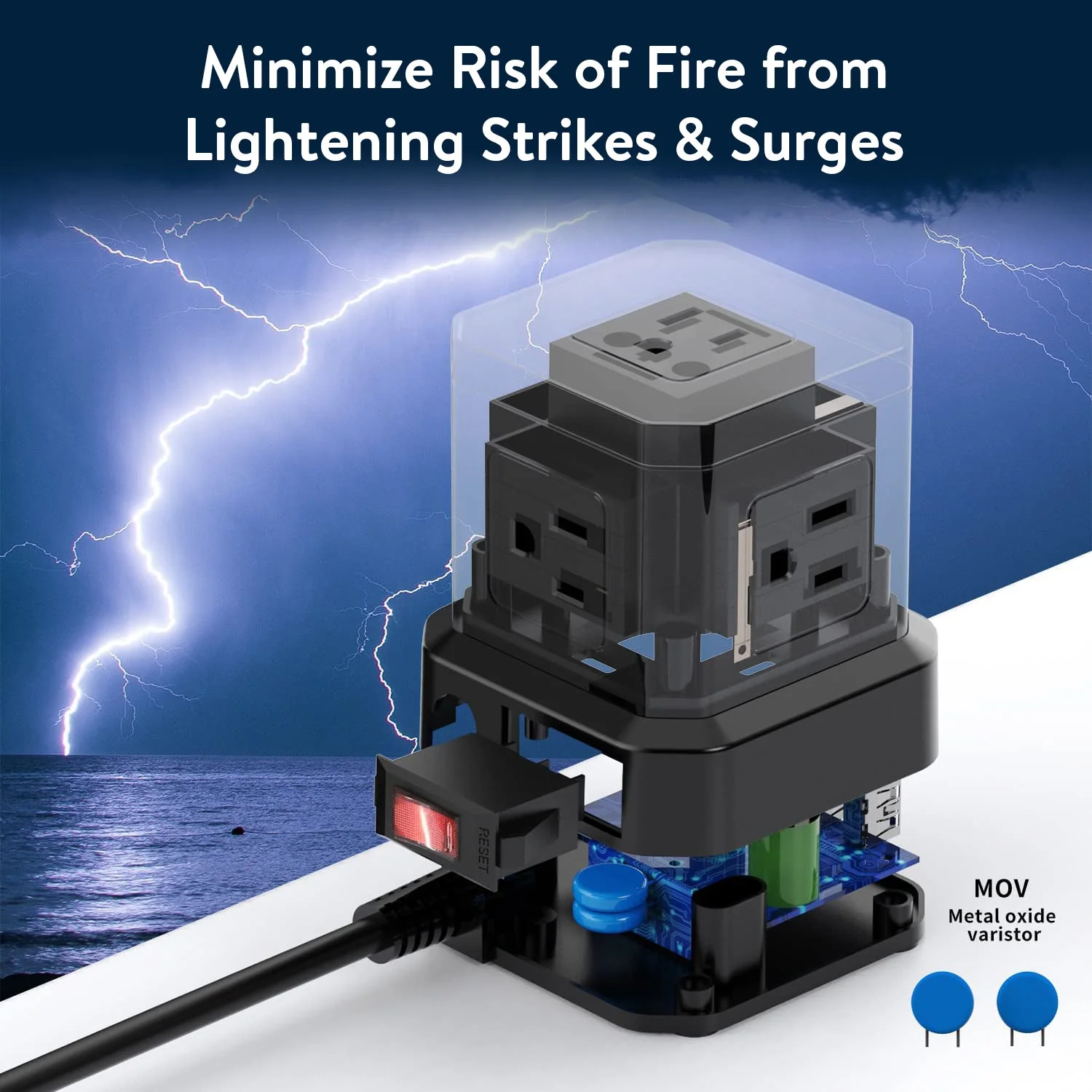 Cube Power Strip 6ft | 2-Pack - Image 3