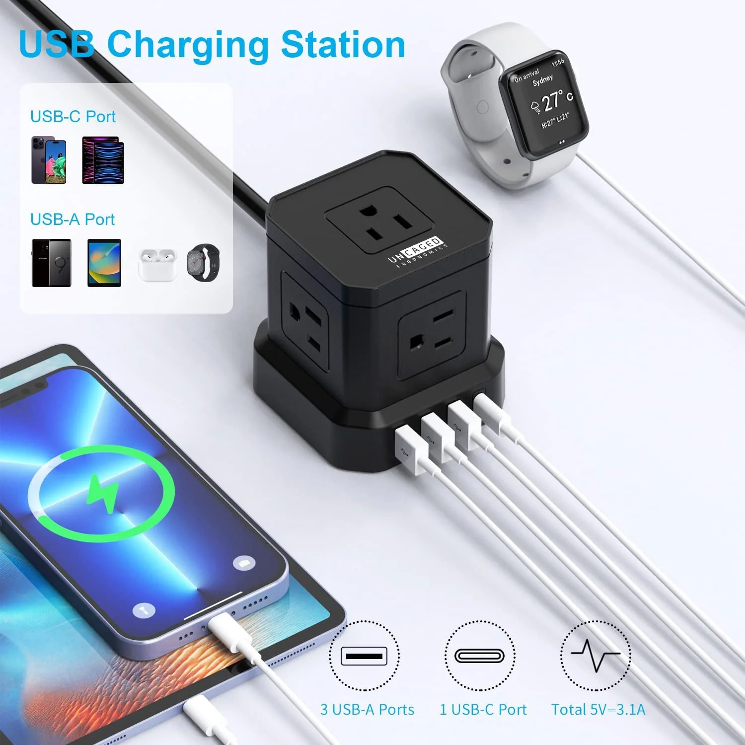Cube Power Strip 6ft | 2-Pack - Image 5