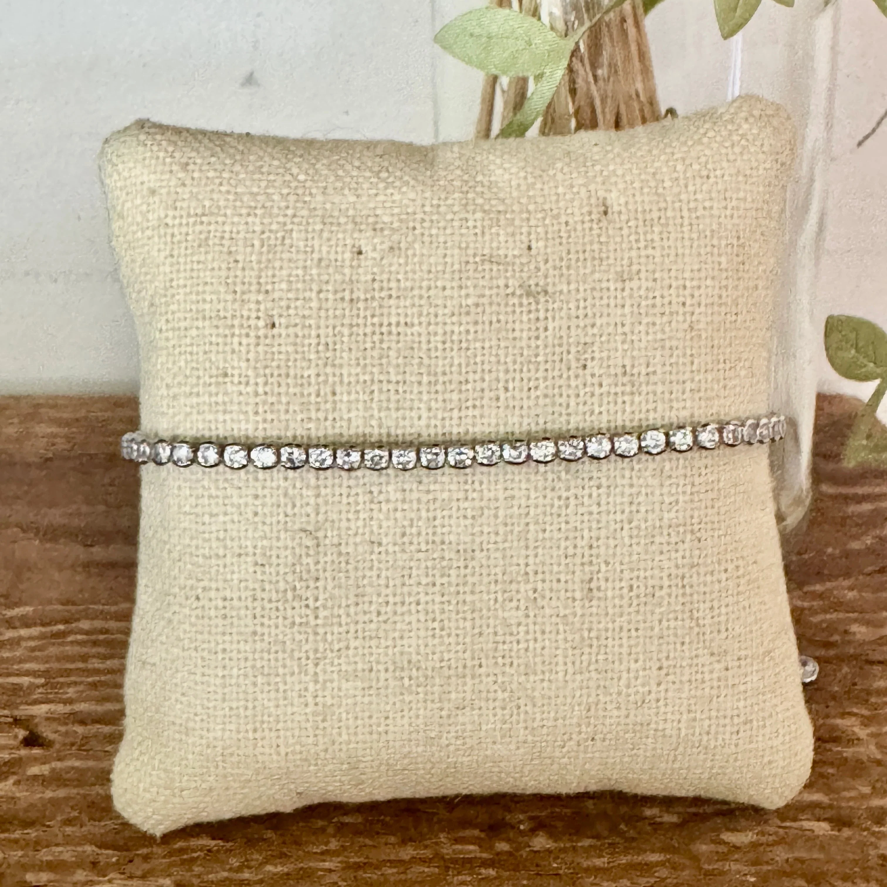 CZ PULL TIE BRACELET SILVER-Buy 2 Get 1 Free - Image 2