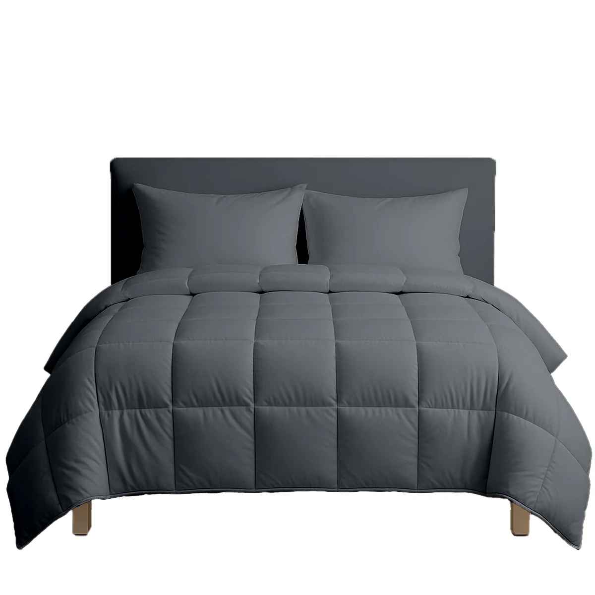 Down Alt Comforter Solids - Sharkskin - Image 4