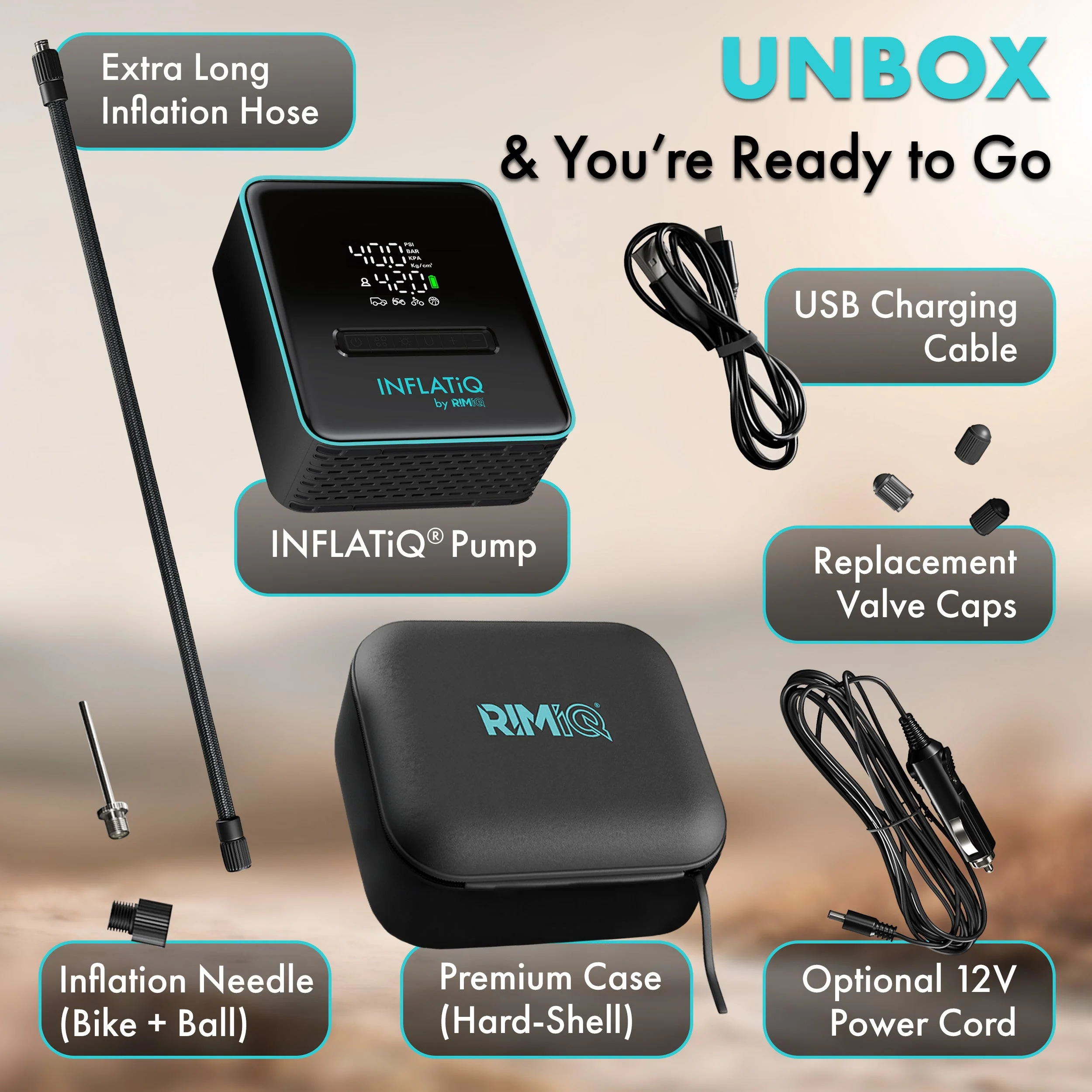 INFLATiQ® by RIMiQ® Portable Tire Inflator - Image 9