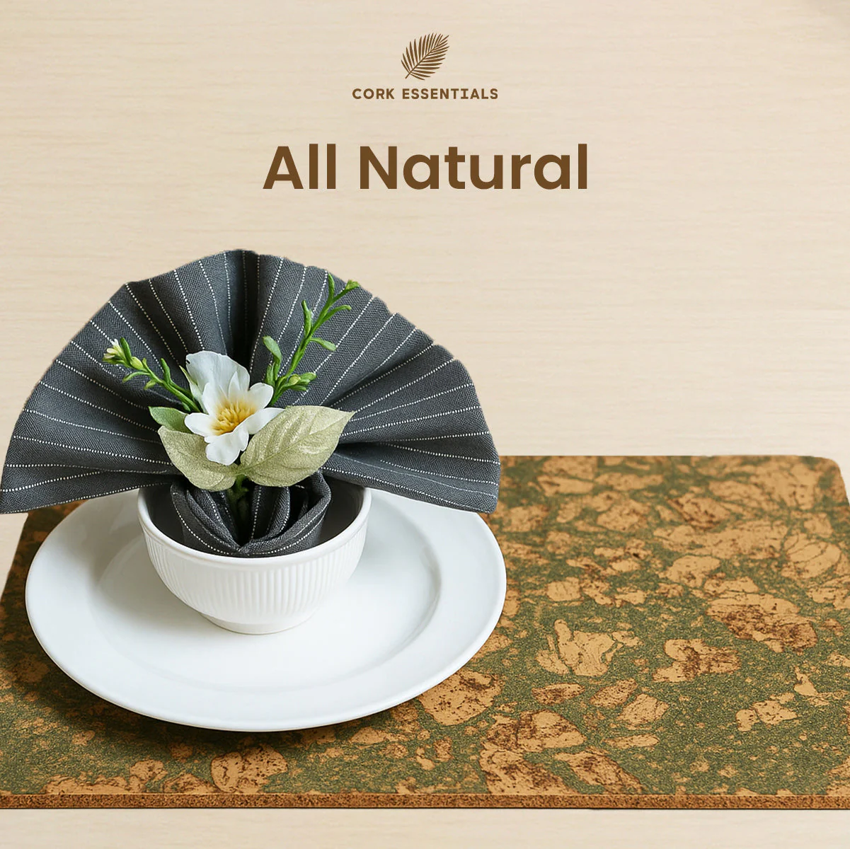 Olive Textured Placemat Set of 4 - Image 3