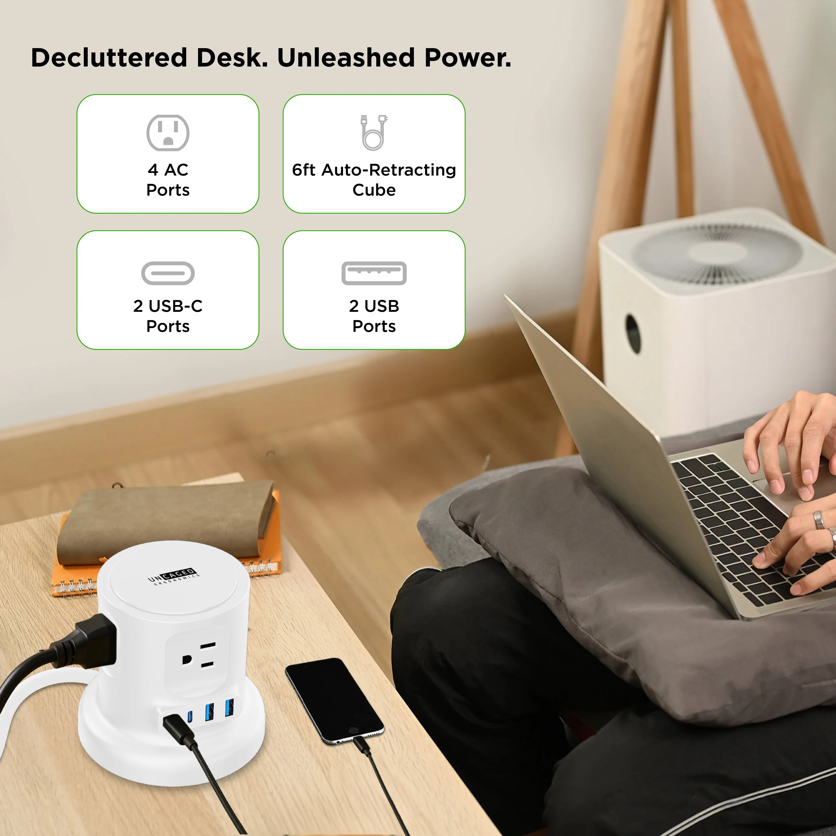 Retractable Power Strip | 2-Pack - Image 10