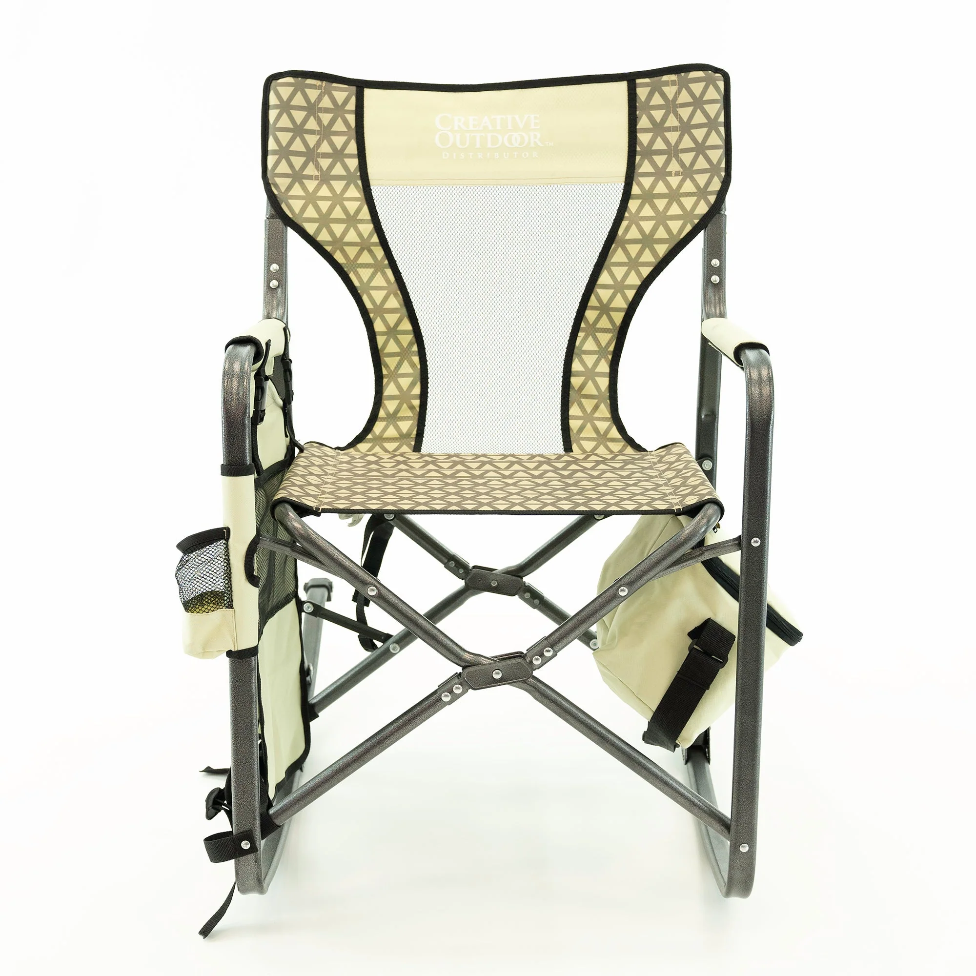 Folding Rocking Chair with Ice Box Cooler - Earth Diamond - Image 3