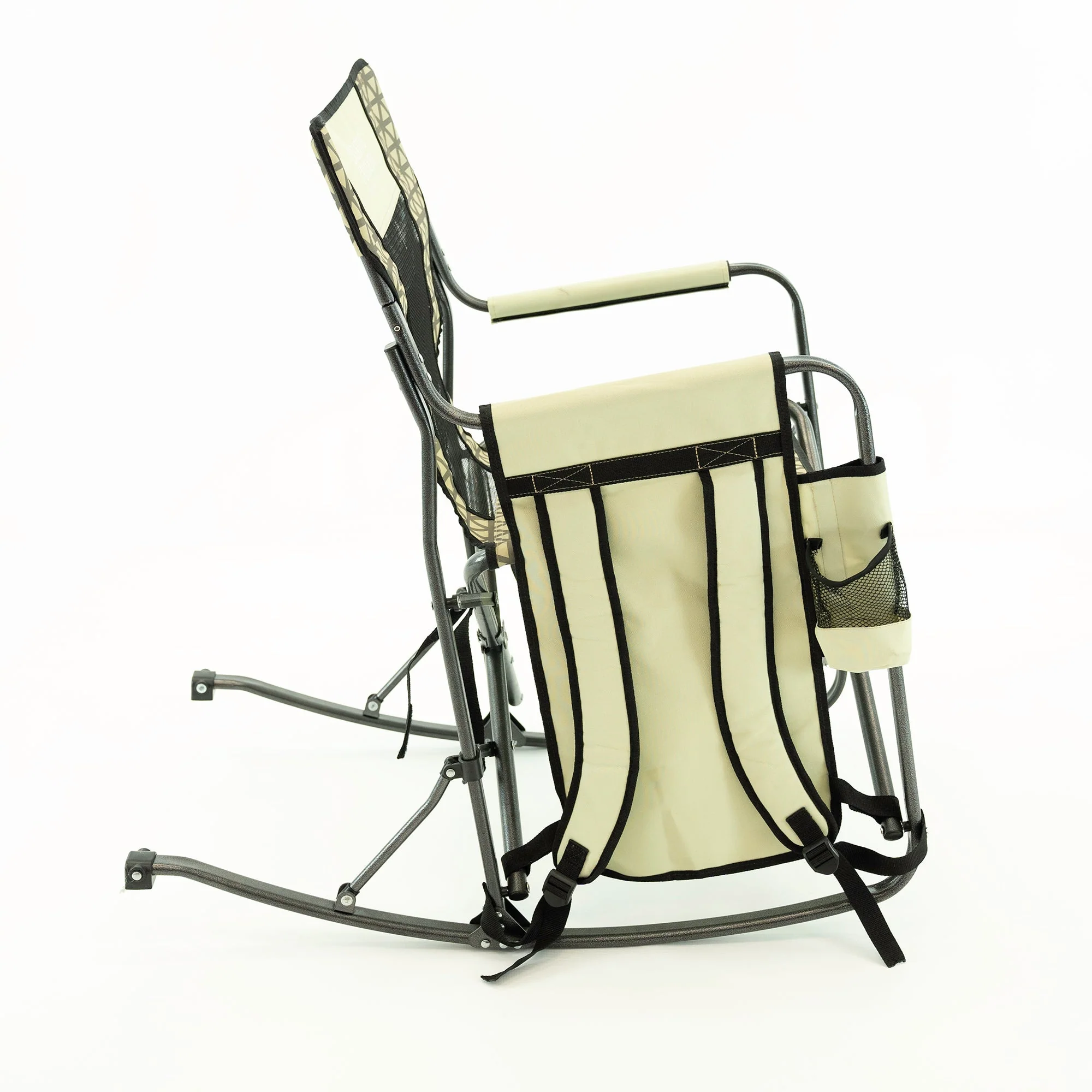 Folding Rocking Chair with Ice Box Cooler - Earth Diamond - Image 4