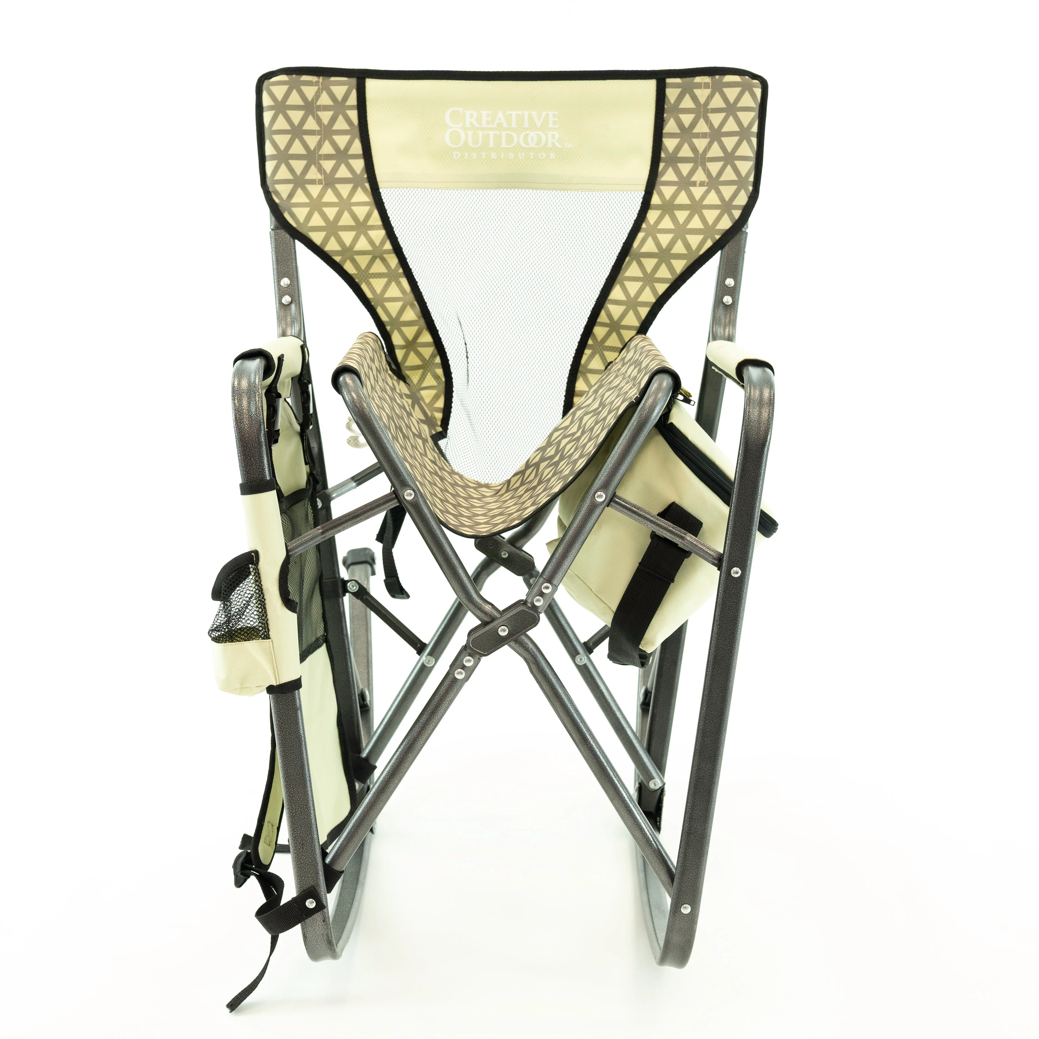 Folding Rocking Chair with Ice Box Cooler - Earth Diamond - Image 5