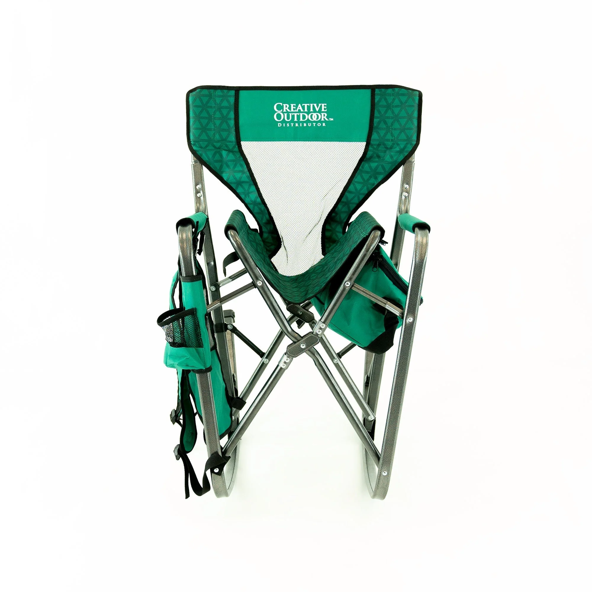 Folding Rocking Chair with Ice Box Cooler - Forest Diamond - Image 4