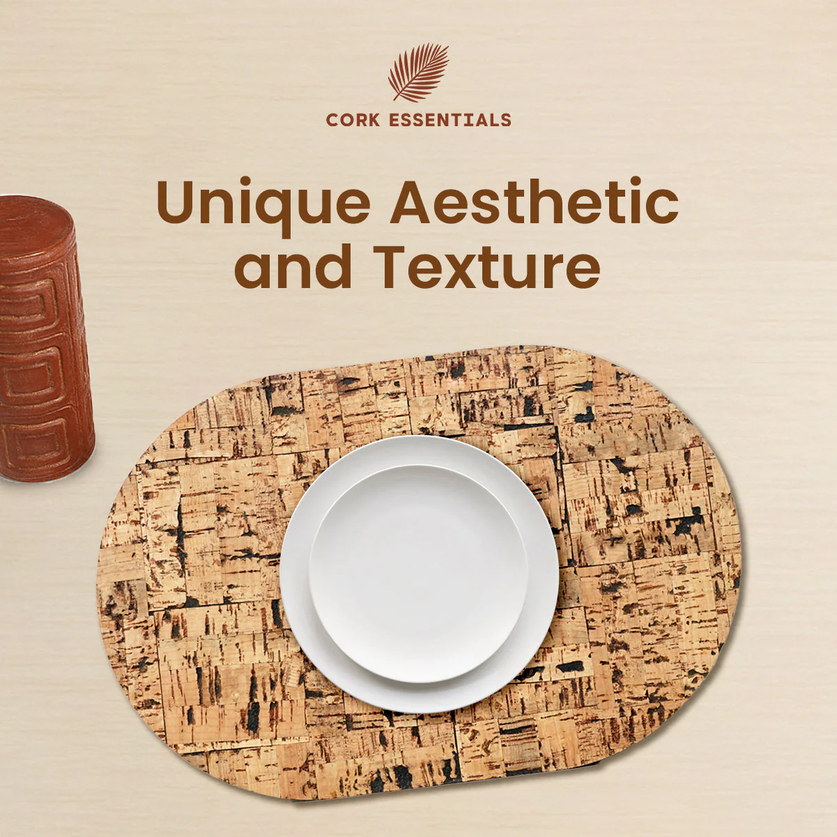 Wood Textured Oval Placemat Set of 4 - Image 6